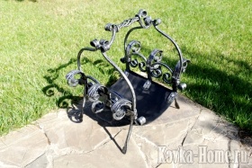 Кованая дровница, кованые дровницы, аксессуары для каминов, дровница для камина