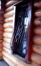 Кованая решетка на окно № 1 фото, кованые ограждения