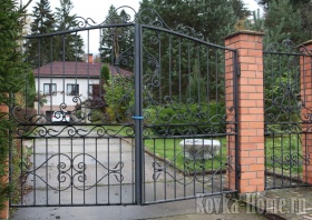 кованые ворота и калитка, кованые ограждения