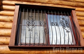 Кованая решетка на окно № 3 фото, кованые ограждения